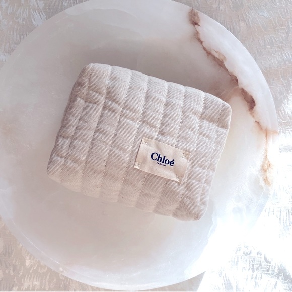 Chloe Handbags - CHLOE QUILTED COSMETIC ZIP POUCH MAKEUP BAG